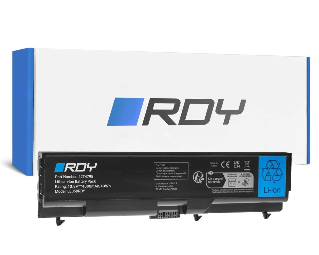 Batería Para Portátil Rdy 42t4235 42t4795 Para Lenovo Thinkpad L510 L512 L520 Sl410, Etc.