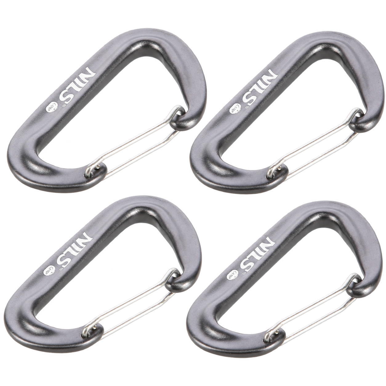 Grauer Karabiner 12 Kn - Leicht, Robust, 4er-pack