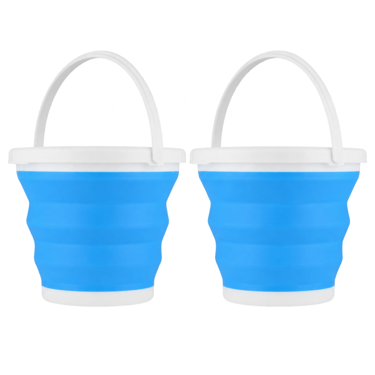 Faltbarer Eimer, Blau, 10 L Fassungsvermögen, 2er-pack