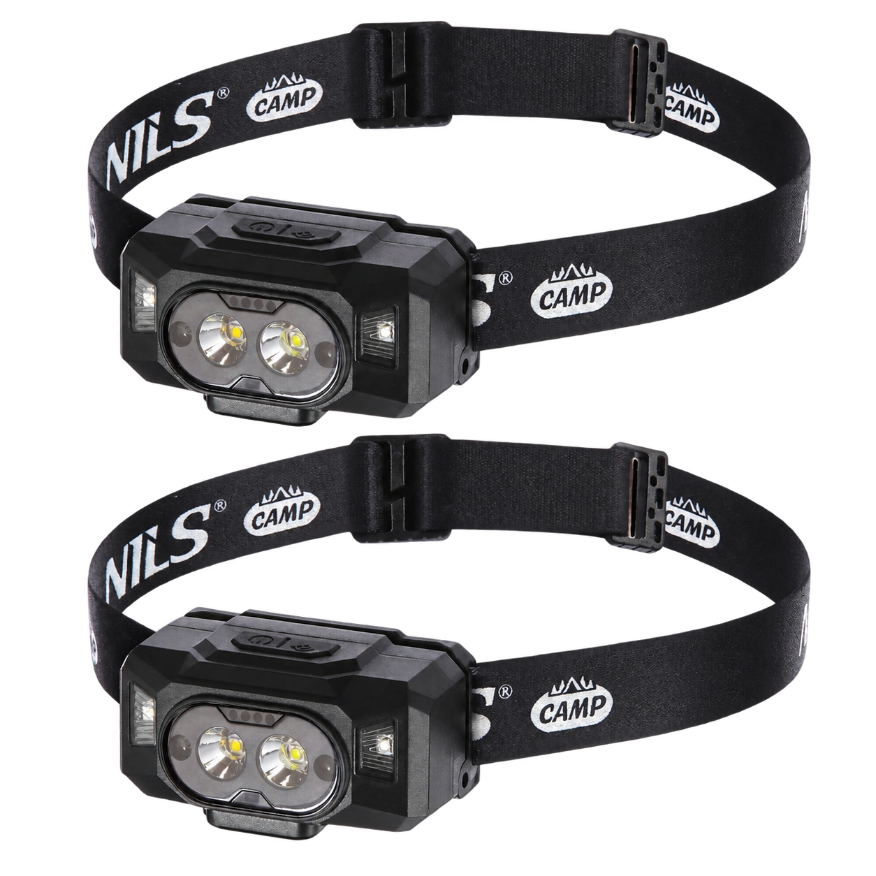 Stirnlampe 600 Lm, Wiederaufladbar, Kompaktes Design, 2er-pack