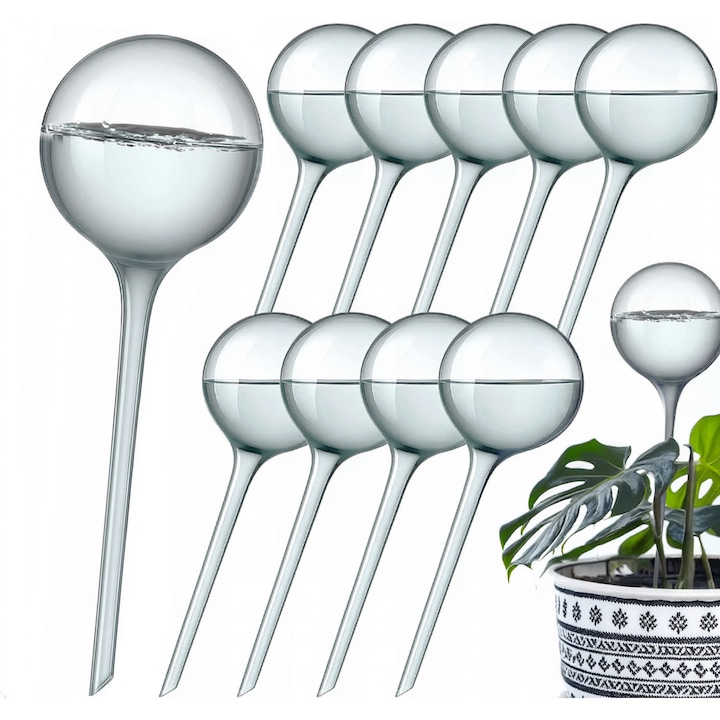 Set Mit 10 Automatischen Wasserkugel-bewässerungsgeräten Für Zimmer- Und Gartenpflanzen, Flower Power