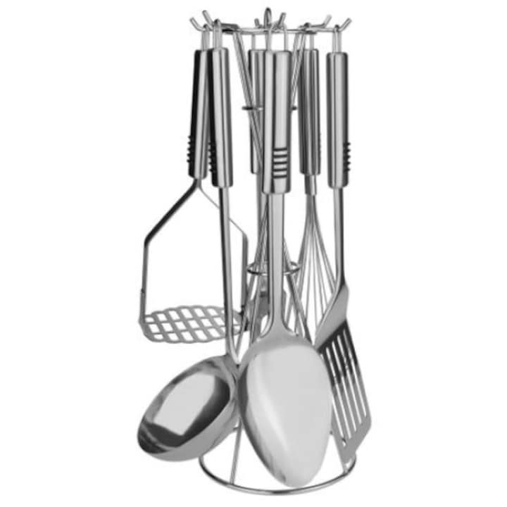 7-teiliges Küchenutensilien-set Aus Edelstahl, Grau, Bh-7786