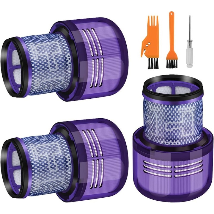 Staubsaugerfilter Für Dyson, 3-teilig Mit Reinigungsbürste, Kompatibel Mit Dyson Staubsaugern V11, V15, V15s, Sv14, Sv47, Waschbar,