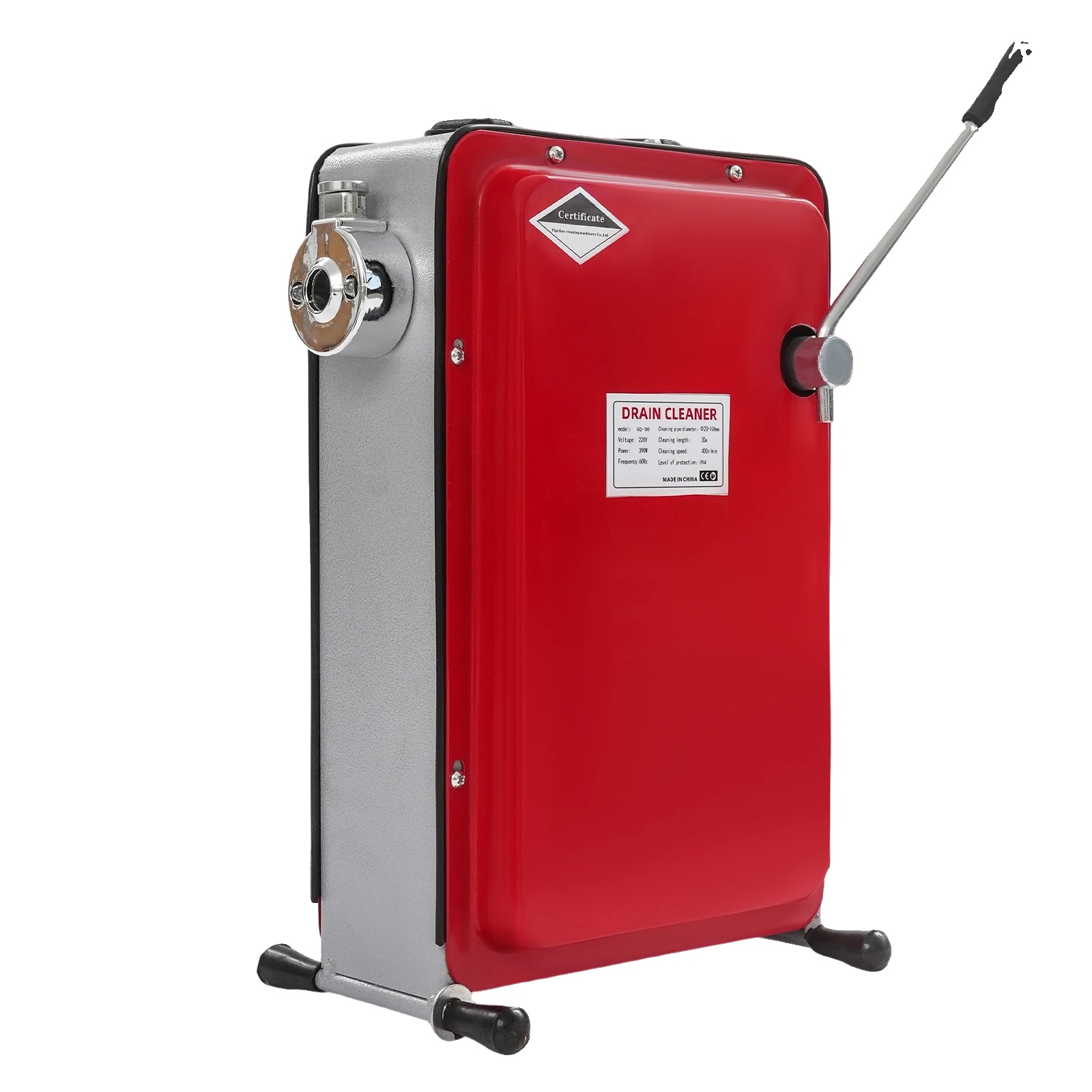 Rohrreiniger, 240 W Leistung, 22,5 M Kabellänge, Geeignet Für Rohre Mit 20–100 Mm Durchmesser, 6 Schneidköpfe, Schutzart Ip44