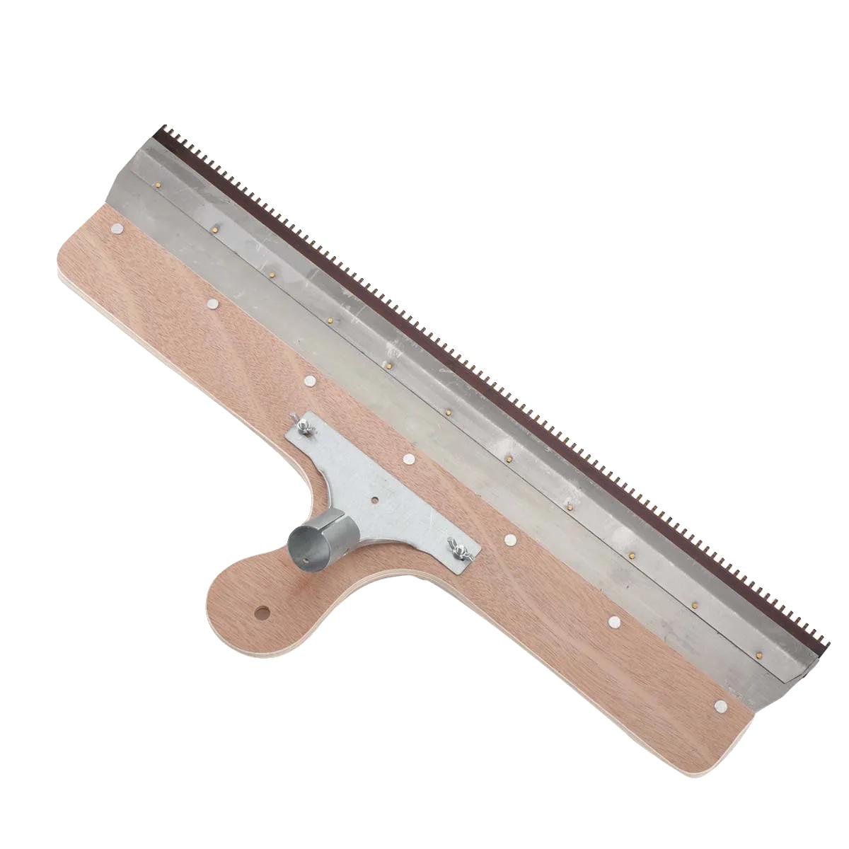 Zementschaber, Holz + Edelstahl, Klingenlänge 560 Mm, Zahnbreite 2 Mm, Zahnhöhe 3,5 Mm, Verpackungsgewicht 1 Kg