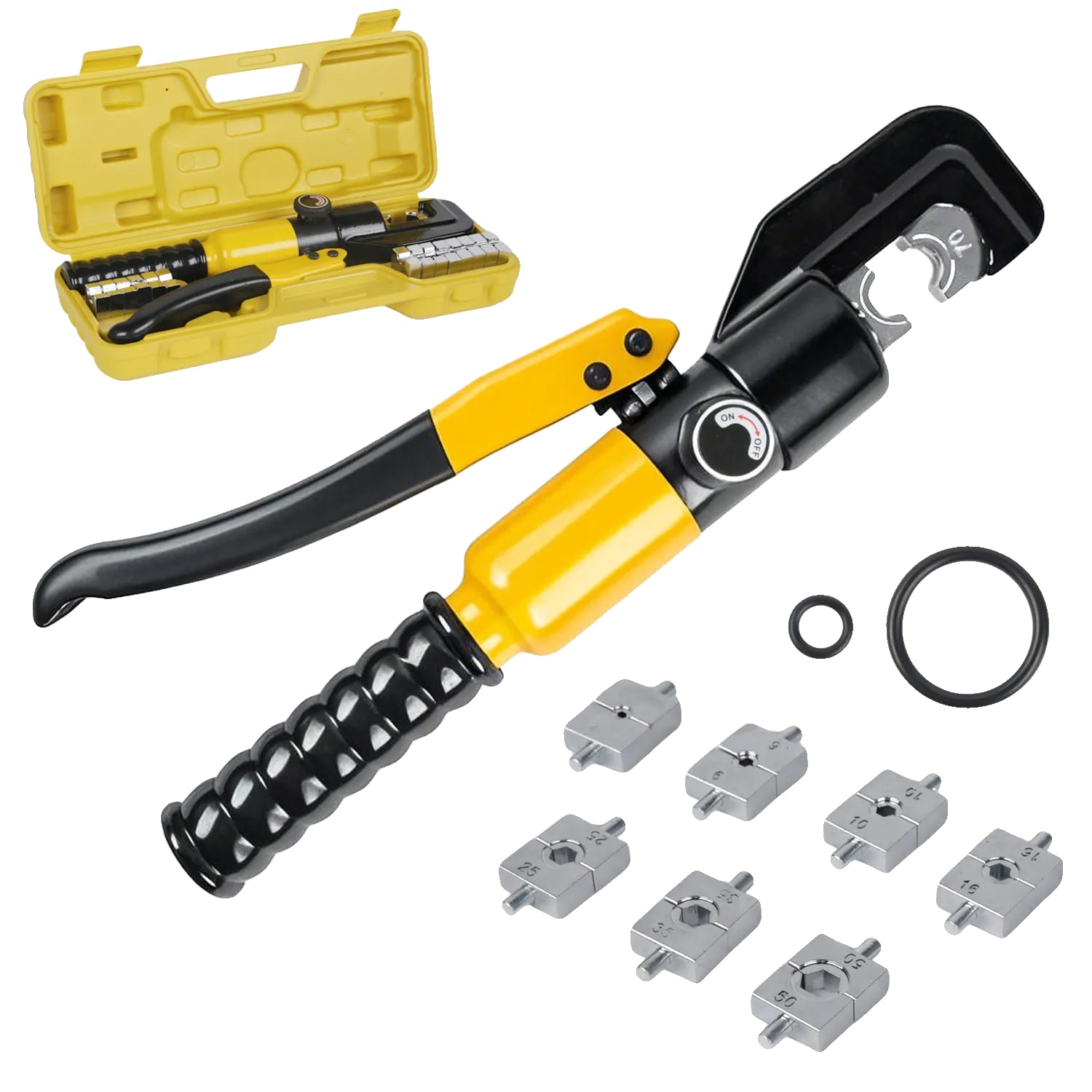 Hydraulisches Crimpwerkzeug, 8 Tonnen Leistung, Leichtes Und Kompaktes Design, Gelb