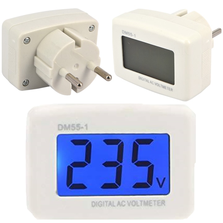 Voltmeter Mit Digitalanzeige, Wechselstrom 80–300 V, Zur Prüfung Der Steckdosenspannung, Dm55-1