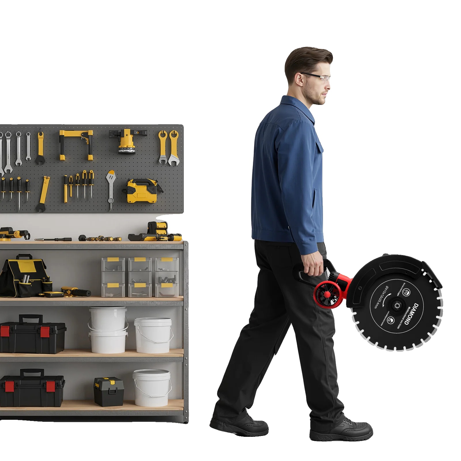 Betonhobelmaschine, 4000 W Leistung, Maximale Schnitttiefe 165 Mm, Drehzahl 3000 U/min, Gewicht 14 Kg, 3 M Netzkabel