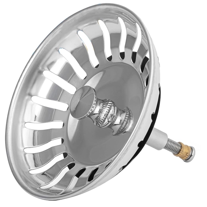 Spülbecken-sieb, Zggzerg, Mit 50-mm-schrauben, Zum Schutz Vor Verstopfung, Korrosionsbeständig, Rostfrei, Einfach Zu Montieren Und Zu Reinigen, Für Die Küche, Edelstahl, 82 Mm, Silber