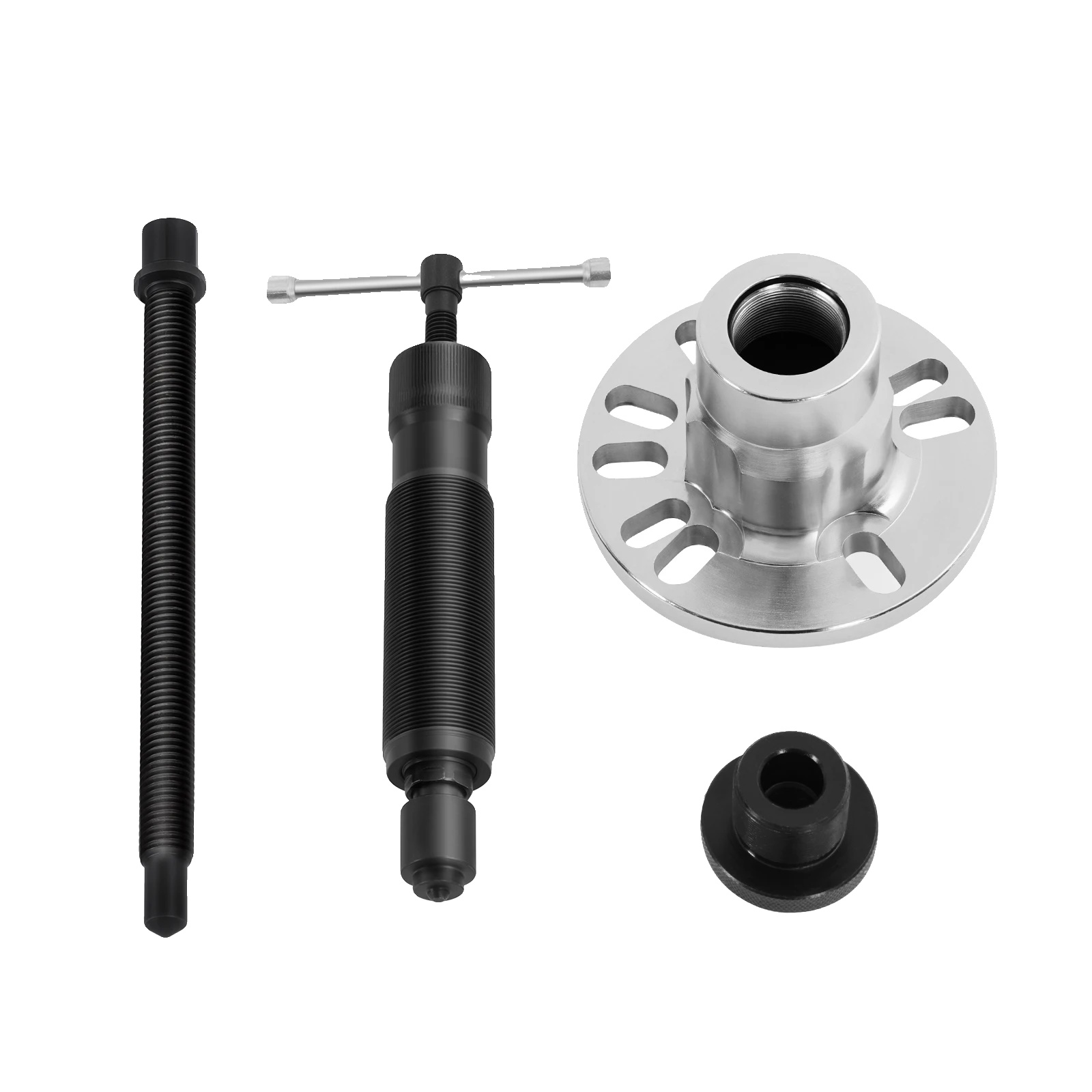Hydraulisches Radabziehwerkzeug-set, 10t Druck, 45 Kohlenstoffstahl, 3935 Cm Tragekoffer, Geeignet Für Bolzenumfänge Von 96-125 Mm, Bruttogewicht 5,95 Kg