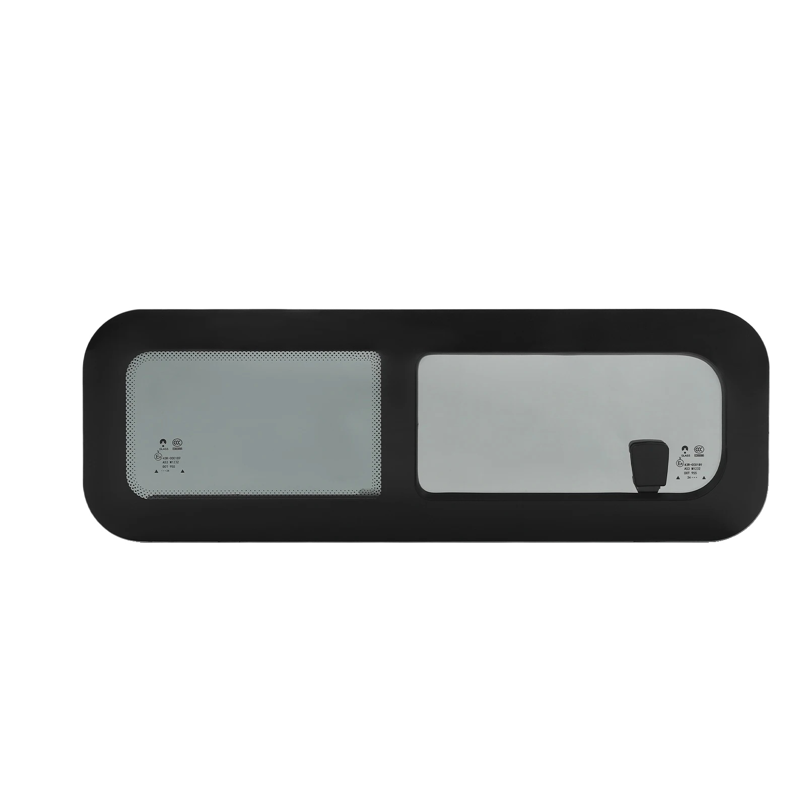 Wohnmobilfenster, Robustes Sicherheitsglas, Einfache Klebemontage, Schwarz
