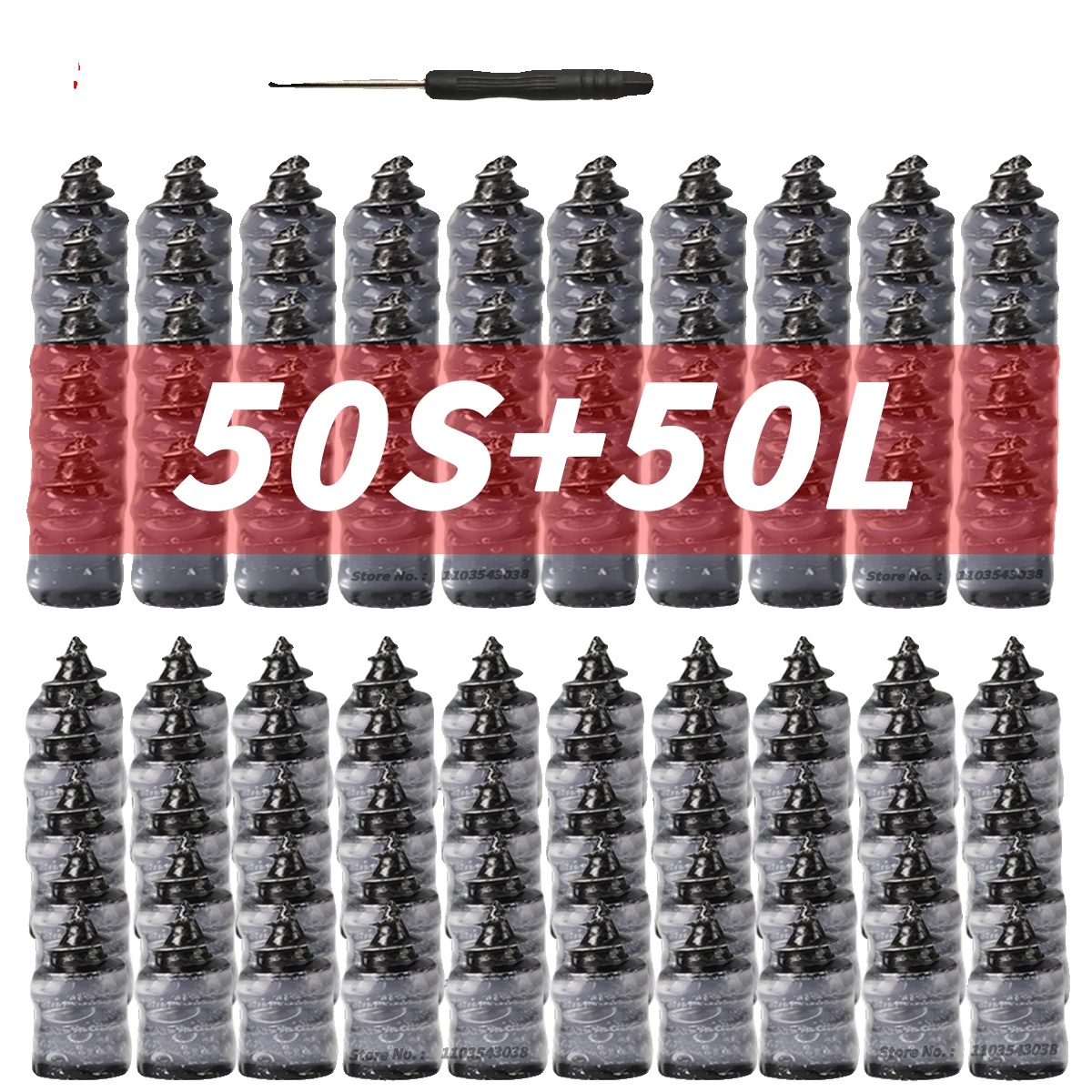 Reifenreparaturset, Einfache Montage, Strapazierfähiges Gummimaterial, 100-teiliges Set