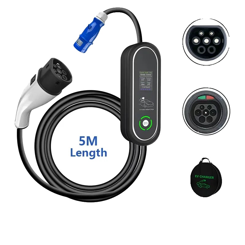 Ladegerät Für Elektrofahrzeuge, 7,2 Kw Leistung, 5 M Kabellänge, 32 A, 7,2 Kw Typ 2