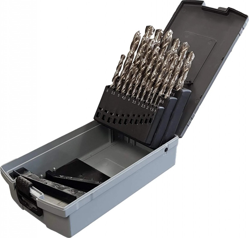 Set Mit 25 Spiralschleifbohrern, Schleifscheibengrößen, 1 Bis 13 Mm