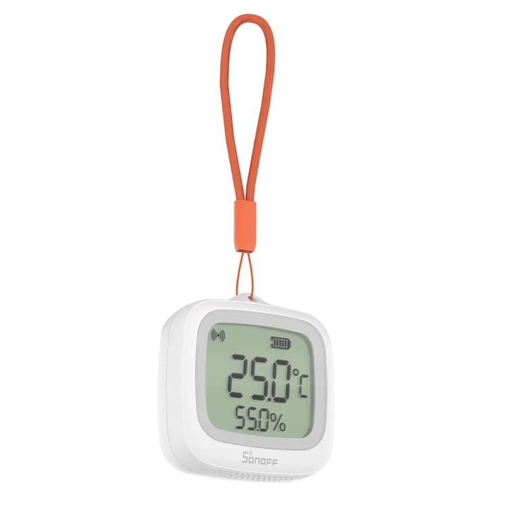 Sonoff Snzb-02wd Temperatur- Und Feuchtigkeitssensor, Lcd, Zigbee, Weiß