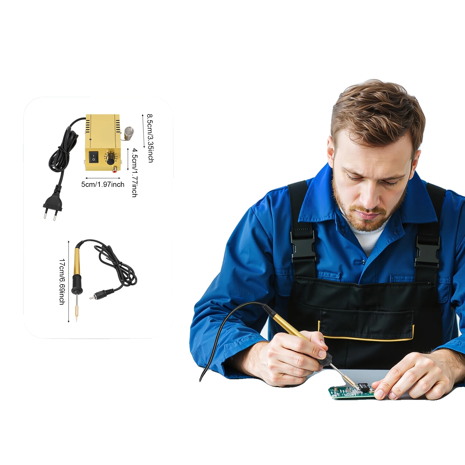 Mini-lötstation, 1–18 W Leistung, 12 V Spannung, Heizkern Aus Edelstahl, 10 Temperaturstufen, Elektrisch Mit Kabel