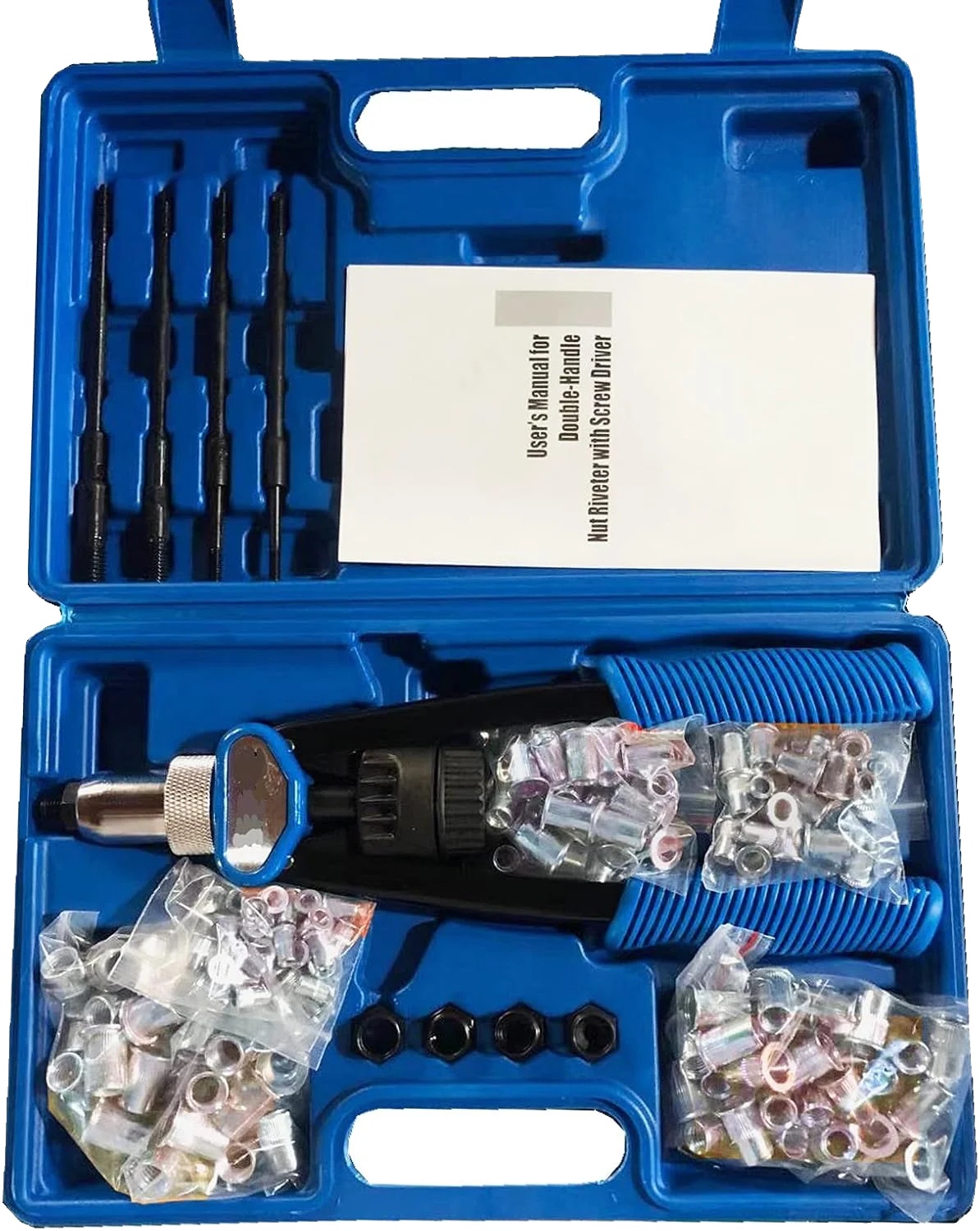 Nietmuttern-werkzeugset, Ergonomischer Griff, Austauschbare Stifte, Nietmutternzange