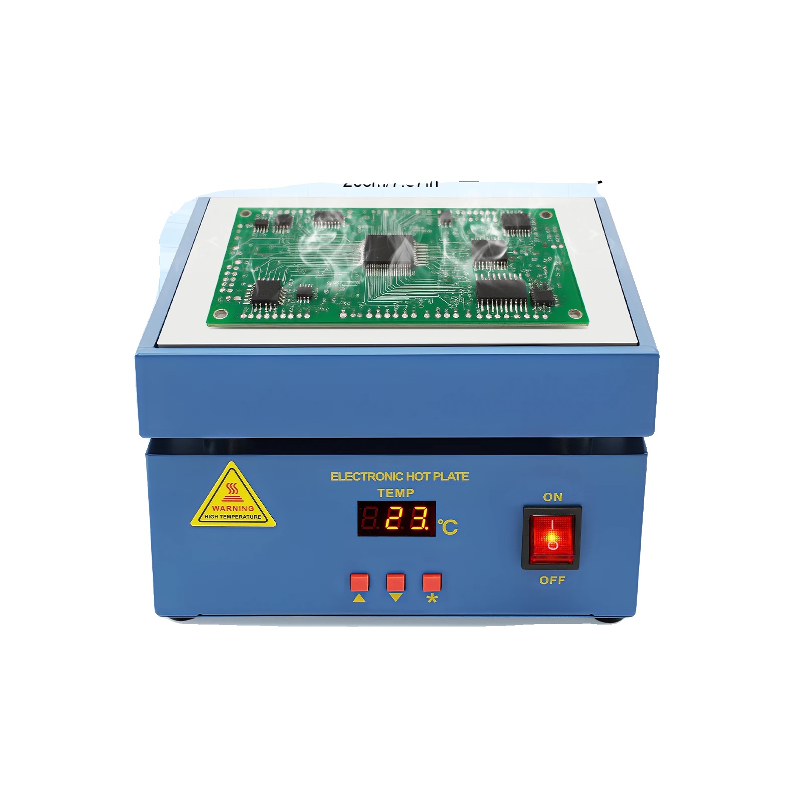 Schweißplatte, 800 W Leistung, Lcd-bildschirm, Weiss