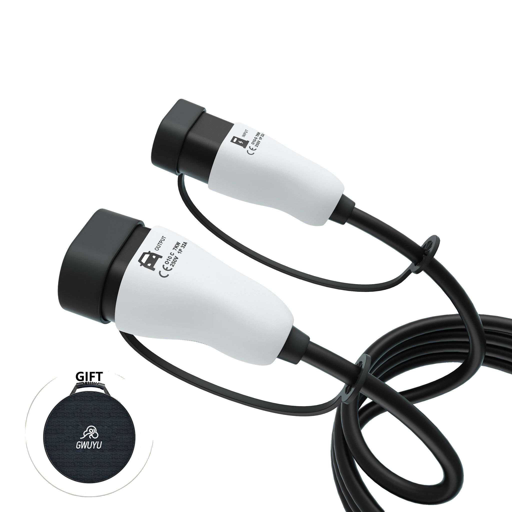 Ac-ladegerät Für Elektrofahrzeuge, Wasserfest, Vielseitige Ladeoptionen, Typ-2-kabel, 7 Kw, Ohne Stecker