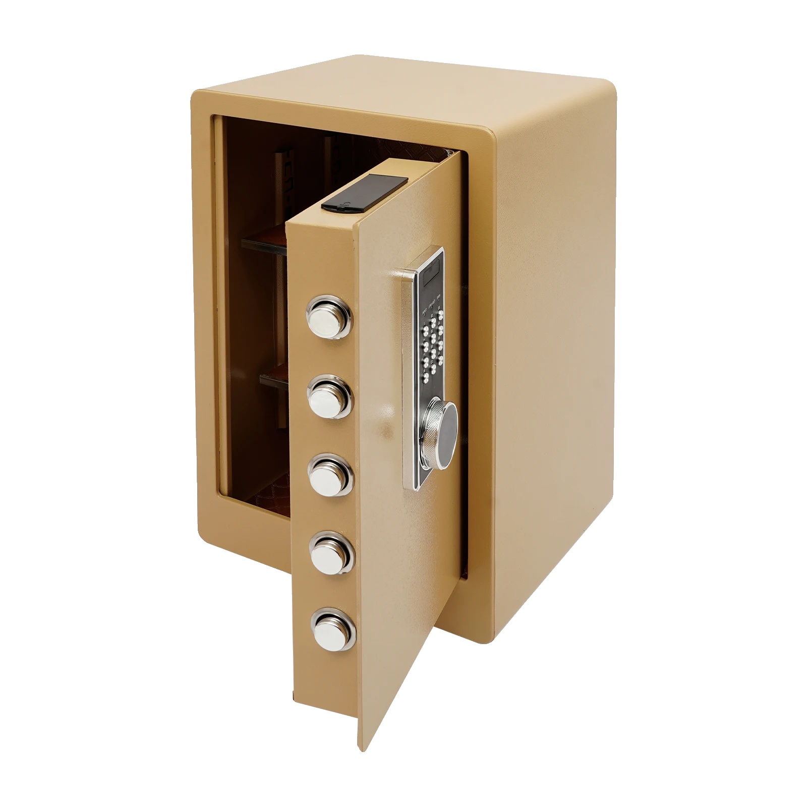 Bürotresor, Kaltgewalztes Stahlblech, 3 Ebenen, Abmessungen 38 X 33,8 X 60 Cm, Schlüssellochdurchmesser 28 Mm, Feuerfeste Beschichtung