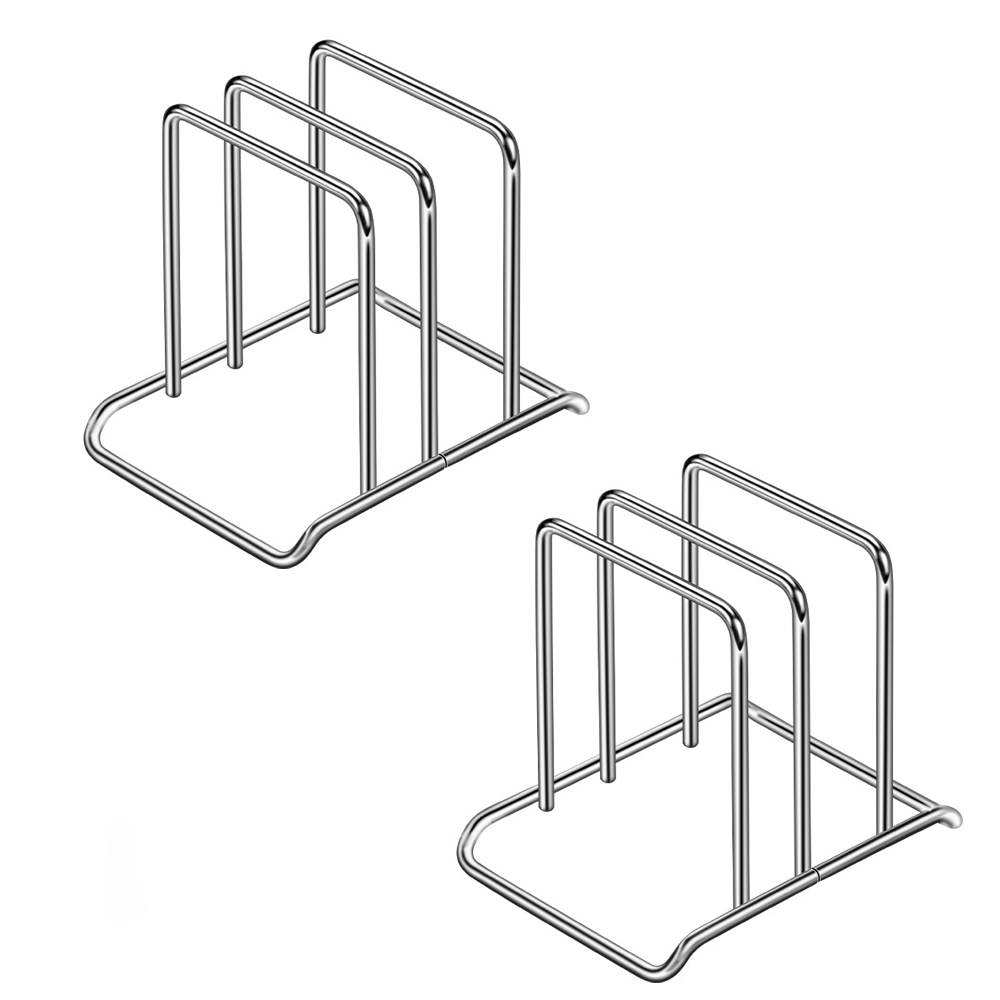 (2x Support Pour Planches À Découper En Acier Inoxydable Rangement Casserole Kitchen Organizer Organisateur Plan Travail Cuisine