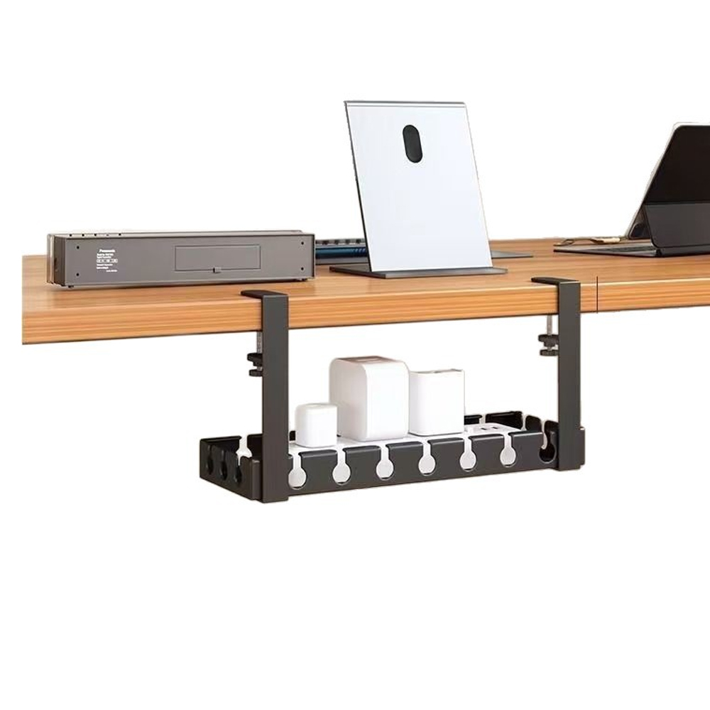Cable Management Bureau, Plateau De Gestion De Câbles Sous Le Bureau Sans Perçage, Rangement Cable Pour Bureau Et Maison,