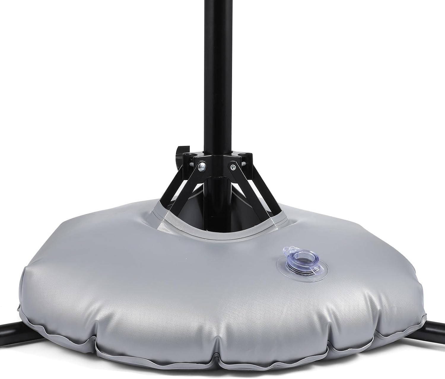 Zubehörbasis Aus Biegsamem Sonnenschirm Aus Pvc Léger Und Portable, Paquet De Poids Und Eau Argenté Pour Drapeau De Plage Und Support De Parasol