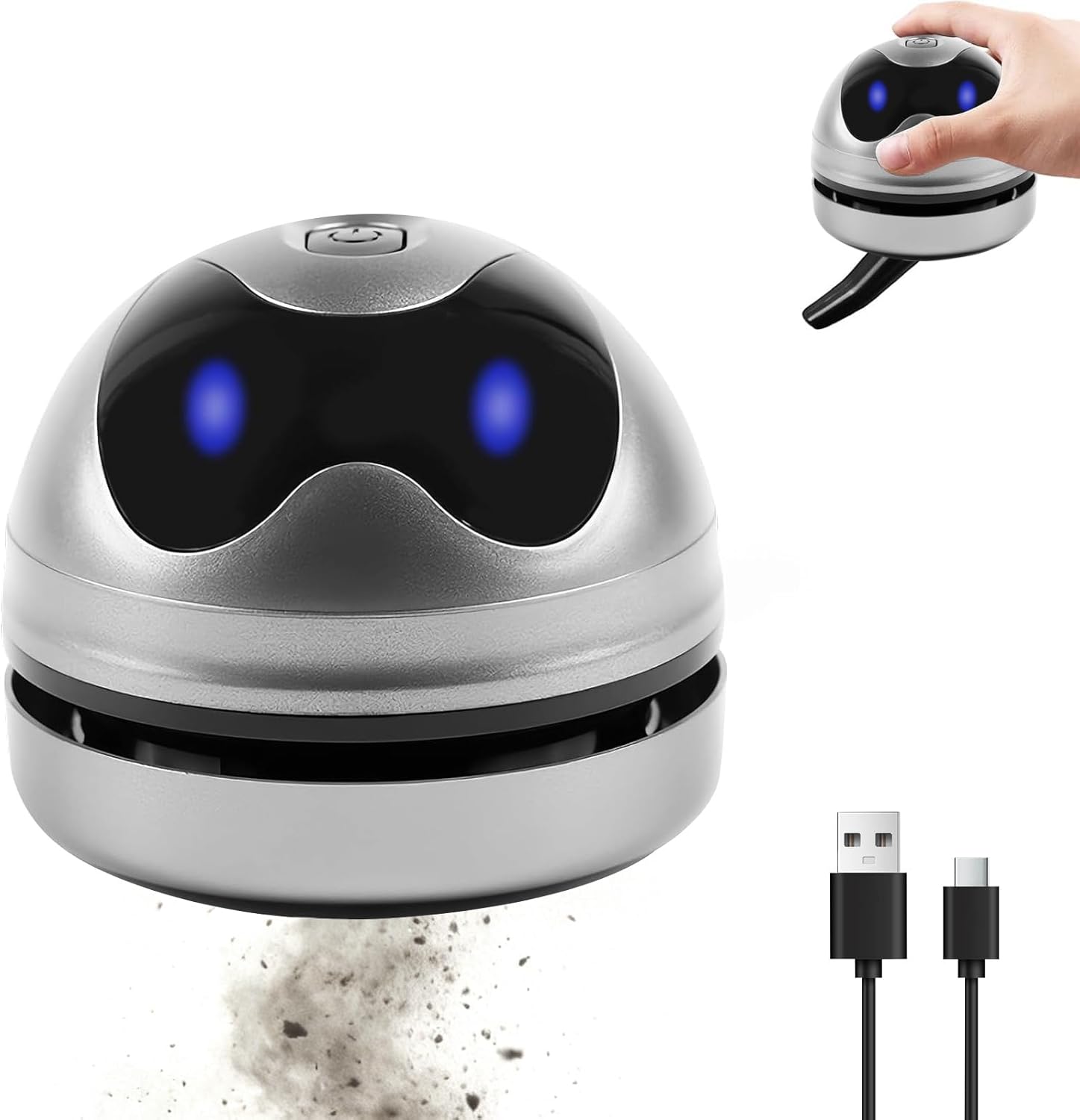 Kleiner Staubsauger, Wiederaufladbar Über Usb, Tragbarer Staubsauger Mit Hoher Saugkraft, Mini-tischsauger Für Büro, Auto