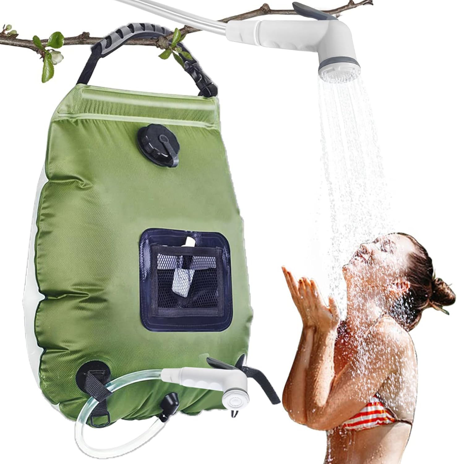 Sac De Douche Solaire Camping,20l Douche De Voyage Mit Pomme De Douche,solaire Sac De Douche,pliant Extérieur Pour Douche,pour Randonnée Escalade