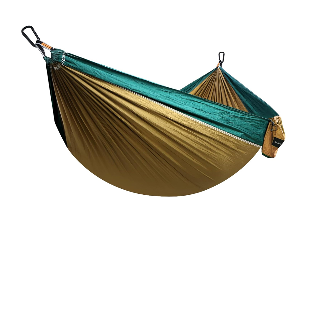 Hamac Ultra-léger De Voyage Camping (270 X 140 Cm) Nylon Mit Fallschirm 2 X Mousquetons De Qualités Für Den Innen-/außengarten