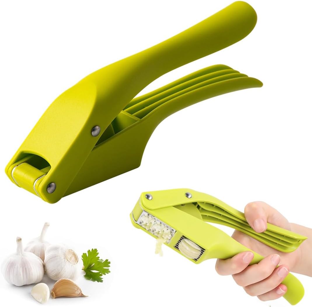 Press-on-edelstahl, 2-in-1-ecrase Ail Manuel, Presse-ail De Cuisine Professionnelle, Mit Überzeugender Ergonomie, Pratique, Pvc-legierung Coquill