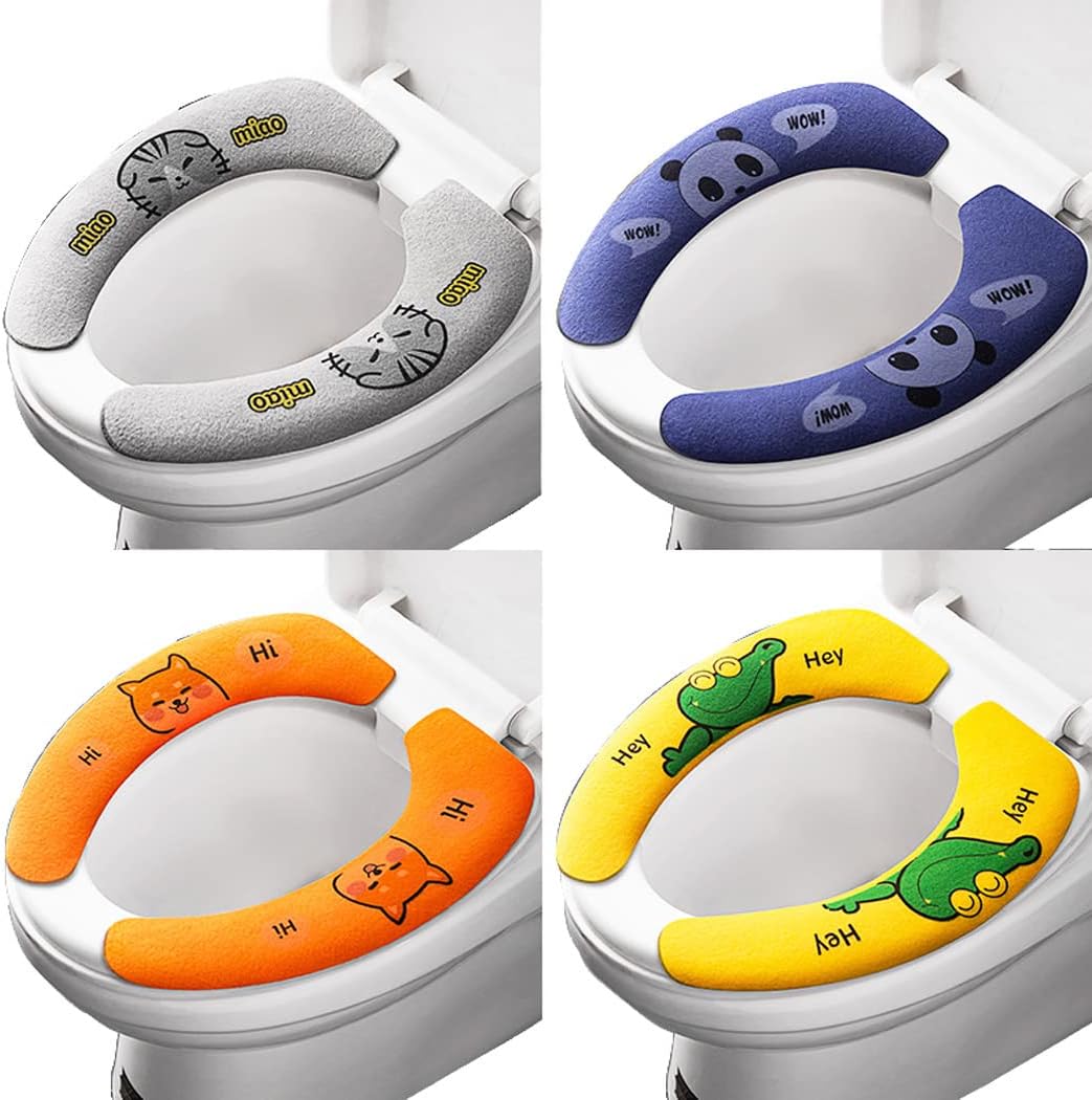 (4 Paar Couverture De Siège De Toilette, Couvre Siège De Toilette, Housse De Siège De Toilette, Housse Pour Abattant De Wc