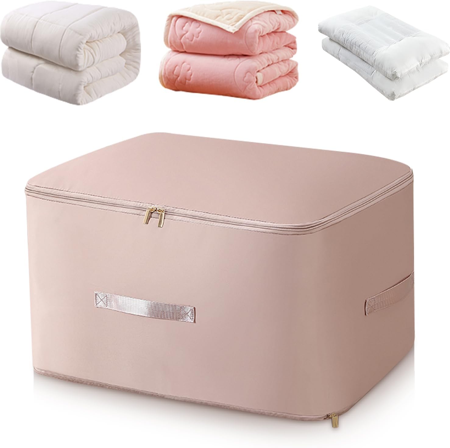 Organisateur D'Auto-compression Ultra Peu Encombrant, Sacs De Rangement Compressible Pour Couettes Et, Sac De Compression Voyage (rose,54x42x60cm)
