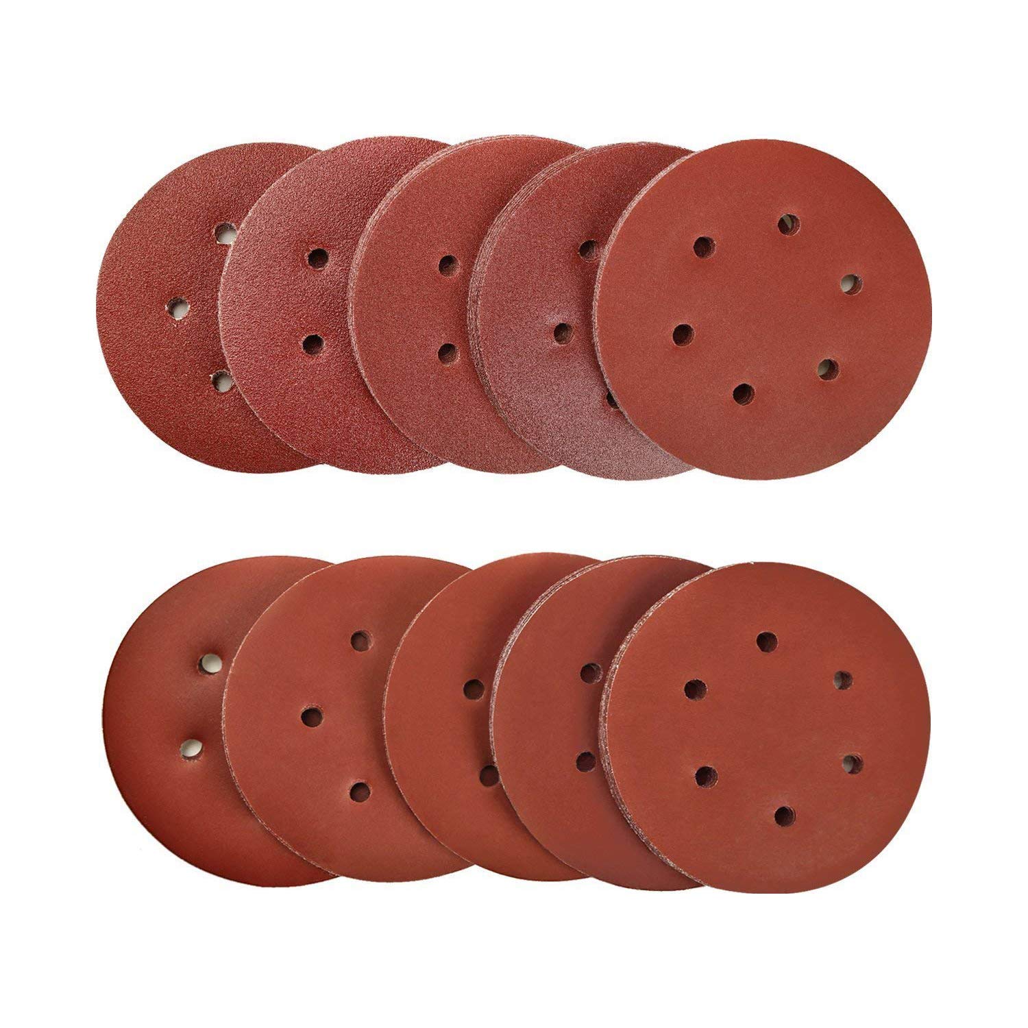 (100 Stück 150 Mm Schleifscheiben, Schleifscheiben, 80 Körnung, Ideal Für Poncer/polir/dérouiller Für Exzentrische Ponceuse Von 6 Trous