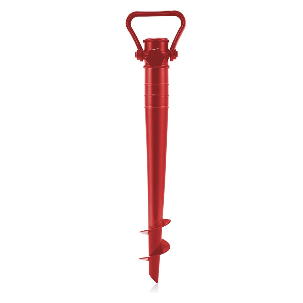 (5x Stickfutter Für Sonnenschirm, Strand, Strand, Parapluie, Basisfixierung, Farbe Rouge, Abs, Praktisch Und Leicht