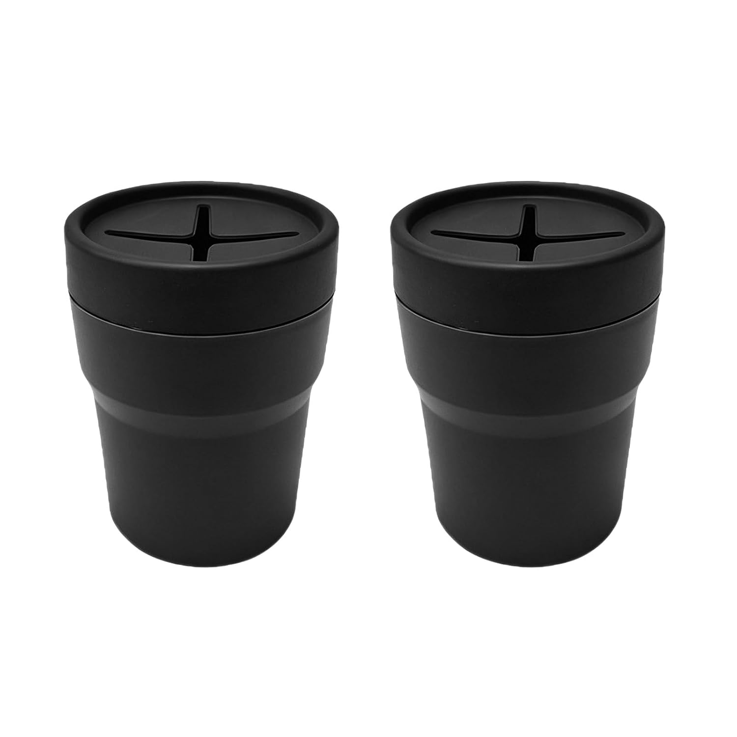 Lot Von 2 Poubelles Voiture Avec Couvercle Mini Poubelle Etanche Pour Intérieur Compatible Porte Gobelet Accessories Rangement Compact Pour Habitacle