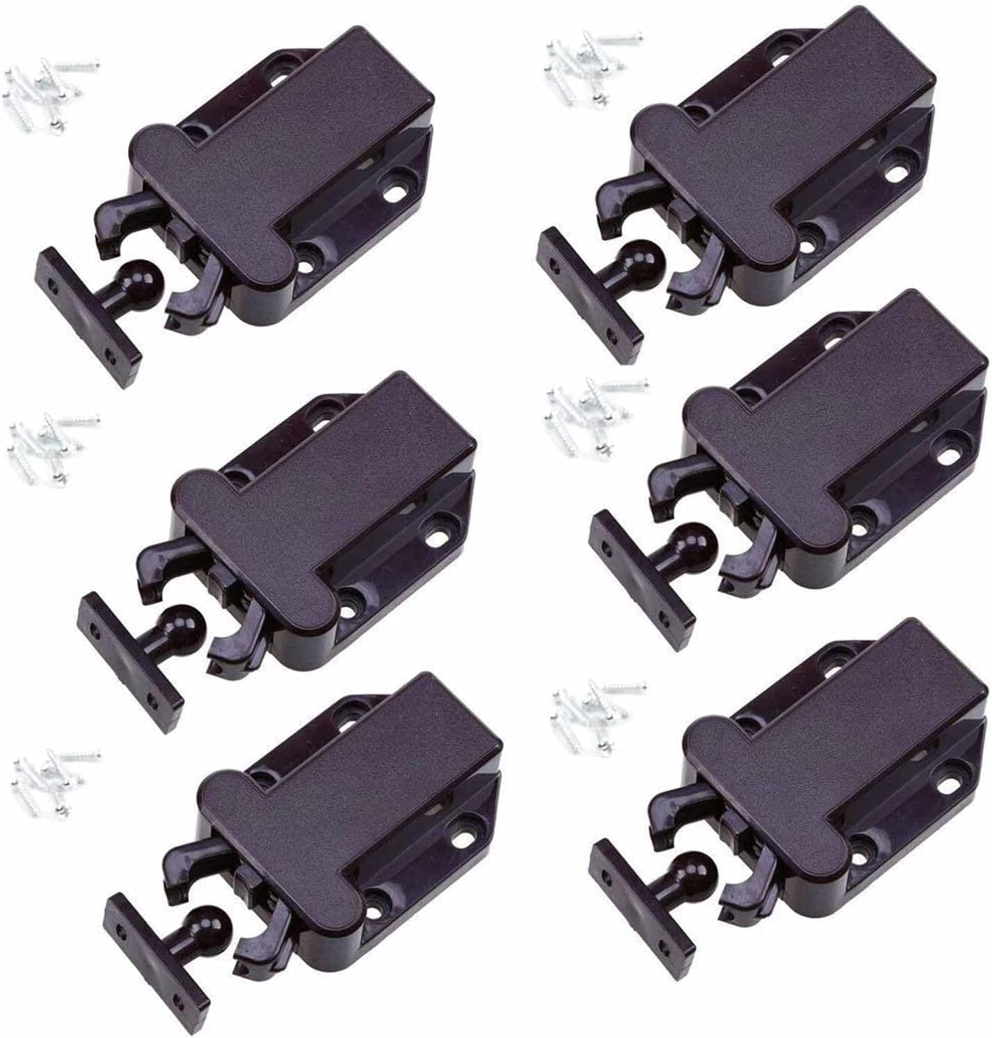 Lot Von 6 Loquets Und Dégagement Tactile Pour Placard – Loquets Tactiles Non Magnétiques Pour Tiroirs