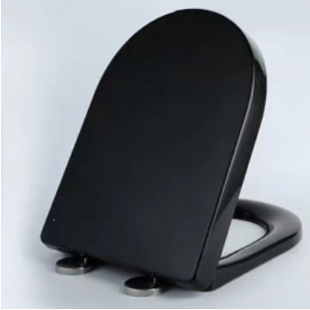 Abattant Wc Forme U, Cuvette Toilette Mit Frein De Chute, Lunette Wc Mit Charnière Métallique, Lunette De Toilette Universelle, Noir