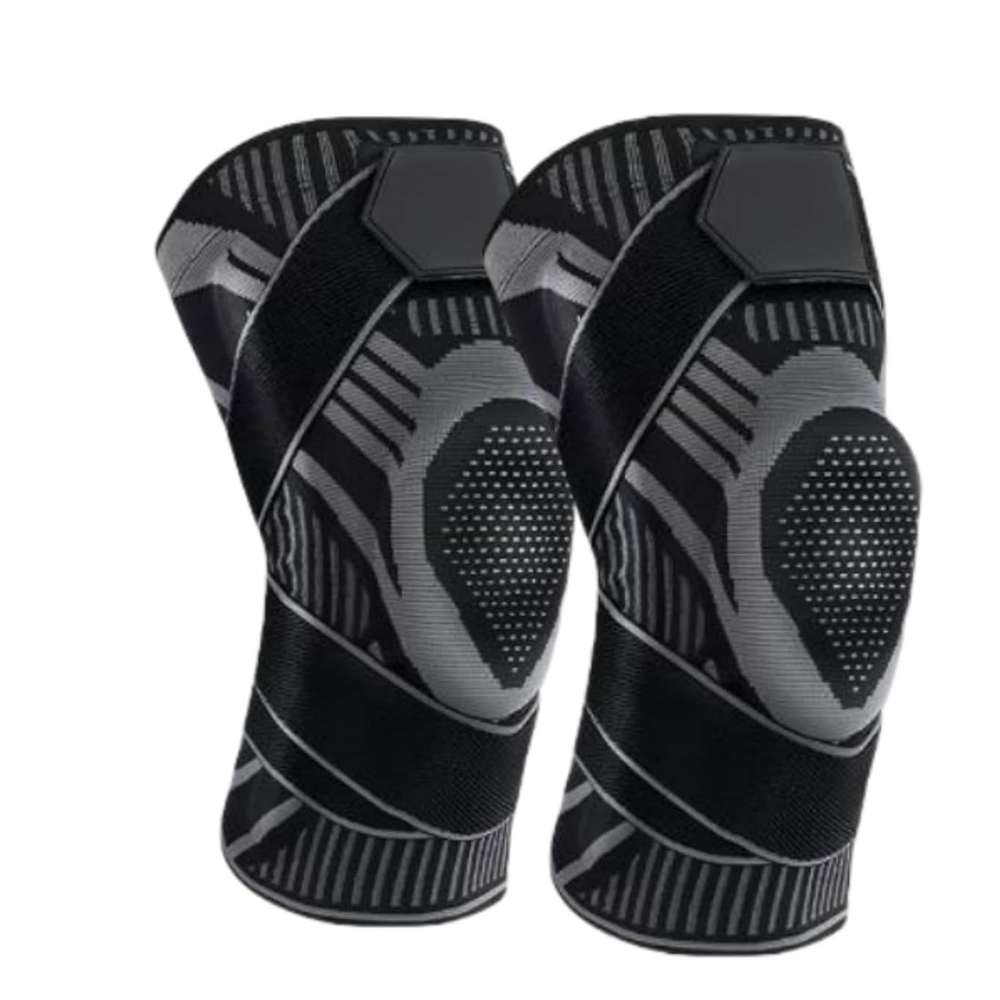 Genouillère, Genouillère Travail Compression 360 Sans Sangle, Genouilleres Travaux Respirant Compression Adjustable, Pour Le Sport, La Marche