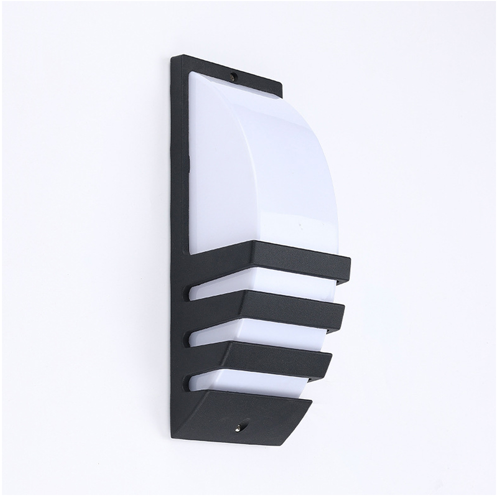 Applique Murale Extérieure Led, 6w Ip54 Étanche Lampe Murale 6000k Lumière Chaude, Leuchte Murale Noir Pour Cour, Chambre, Salon, 26cm X 8,5cm