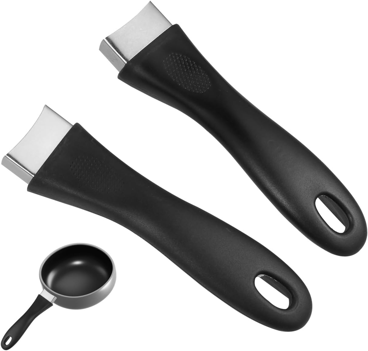 (2 Stück Poignée De Replacement Acier Inoxydable Pour Poêle Amovible Et Robuste Grip Ergonomique Pour Casseroles Et Utensiles De Cuisine