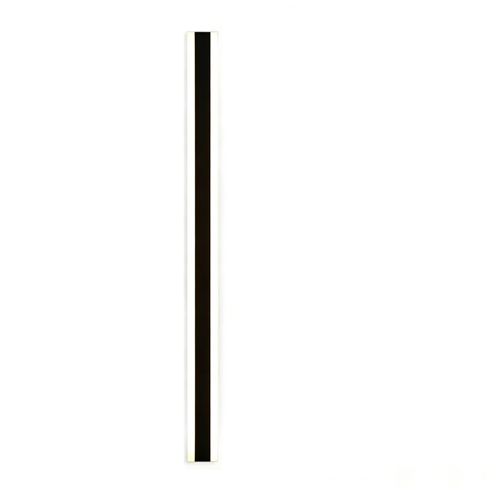 Led Longue Villa Applique Murale Extérieure Porche Leuchte Wandbild Ip65 Jardin Lampe Murale Noir Longue Barre Lumineuse (3000k Blanc Chaud,80cm)