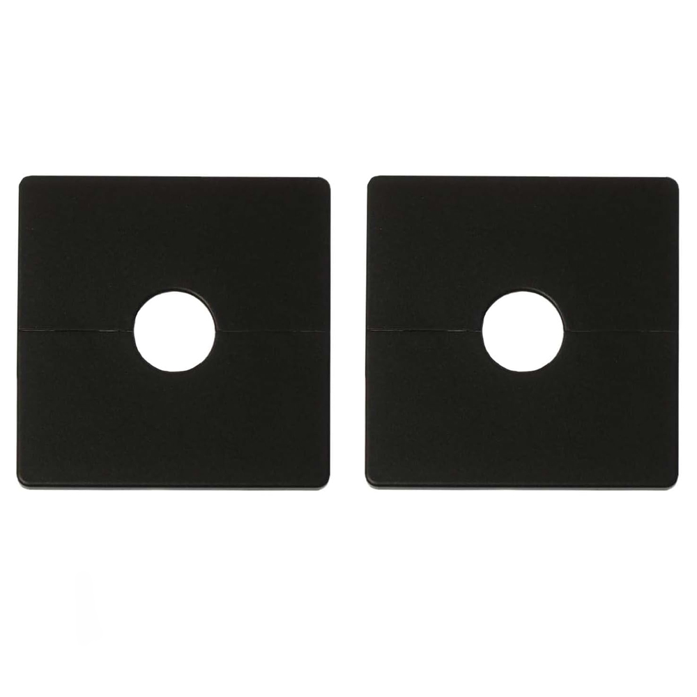 (2 Stück Pvc Carré Rosace Robinet Für Tuyau De Douche De 22 Mm De Diamètre Für Toiletten Cuisines Jardins (schwarz)