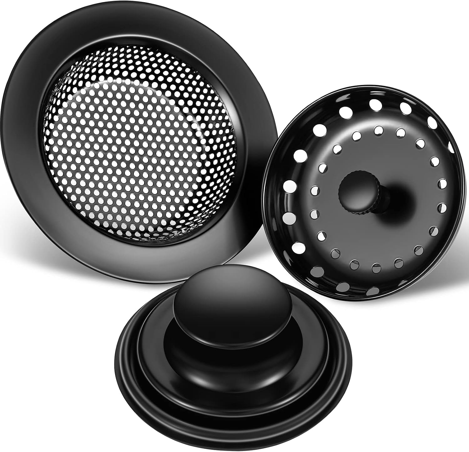 Lot Von 3 Bouchons In Cuisine Und Acier Inoxydable Universe Anti-encrassing In Cuisine, Bord Large In Cuisine