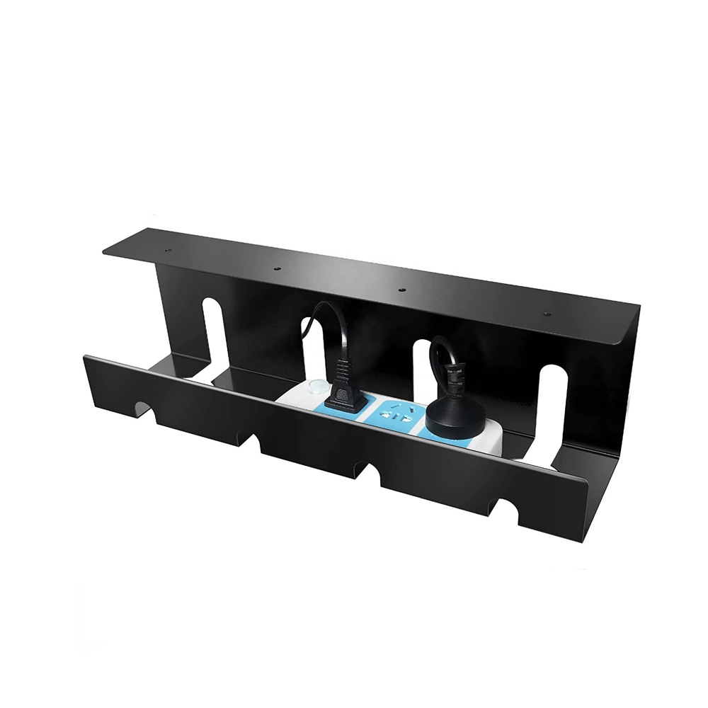 Kabeltrageplatte Unter Dem Büro, Robuste Kabelhalterung Aus Robustem Metall Für Größere Kabel Und Mehrfachklemmen, 40 X 10 X 11 Cm,