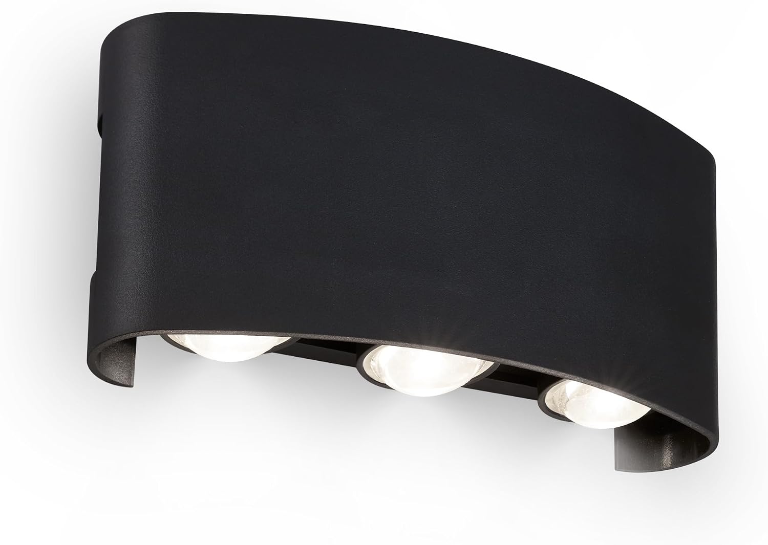 Außenwand-applikation, Warmes Licht, Ip44-beständig An Den Wänden, Beleuchtung Von Oben Und Unten, 16,2 X 6 X 78 Cm, Schwarz.