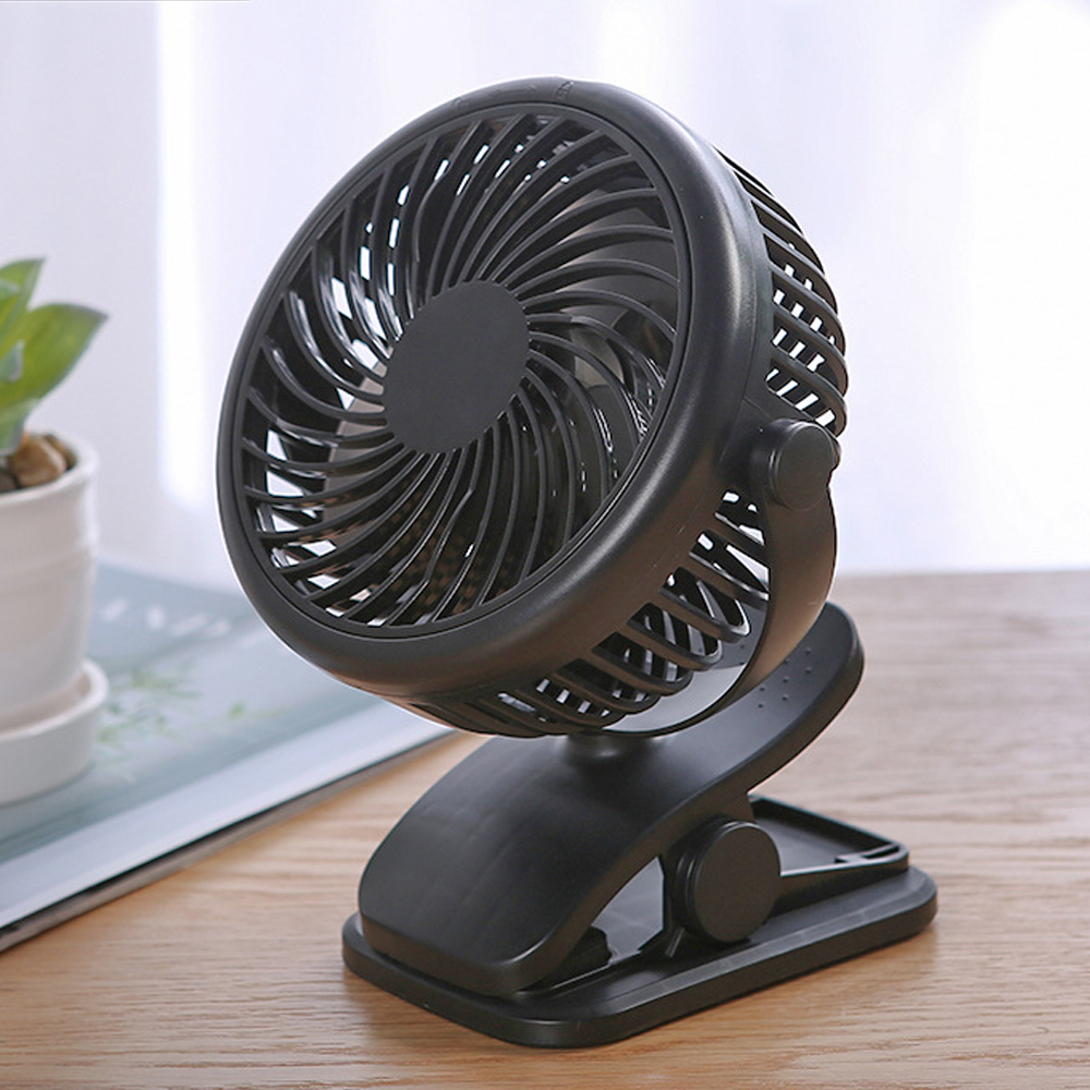 Mini-ventilator Pince Silencieux, Usb-c-ventilateur Portable, Petit Ventilateur Bureau 3 Vitesse, Wiederaufladbarer Akku-ventilateur De Table