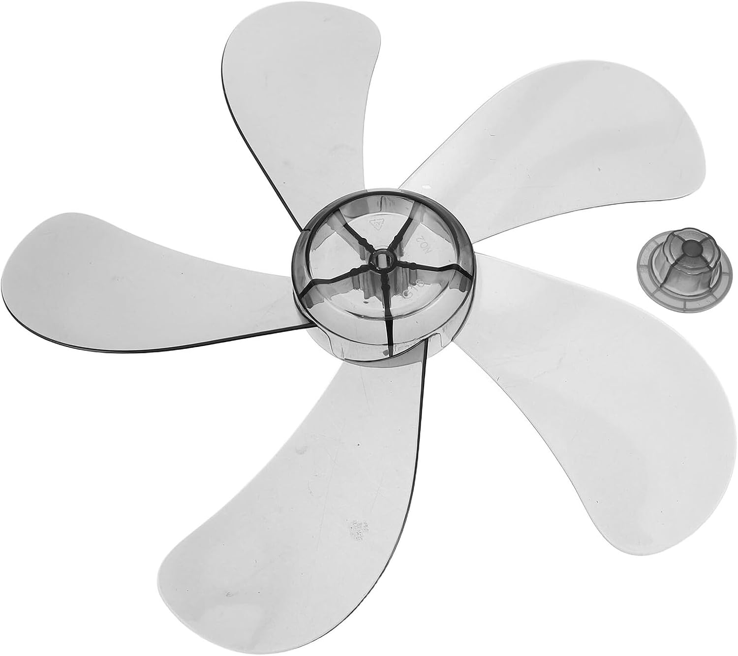 Ventilationsleisten Aus Grauem Kunststoff, 38 Cm, 5 Universallamellen Für Ventilateur Sur Pied Tischzubehör, Geräuschloses Ersatzzubehör Für Die Verwendung