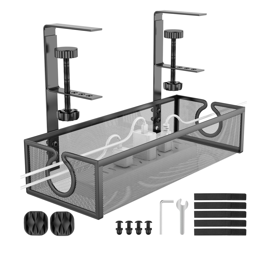 Kit De Kabelverwaltung Für Das Büro – Installation Unter Dem Büro, Mehrere Preise Und Stromversorgungsblöcke, Kabelorganisator (schwarz)