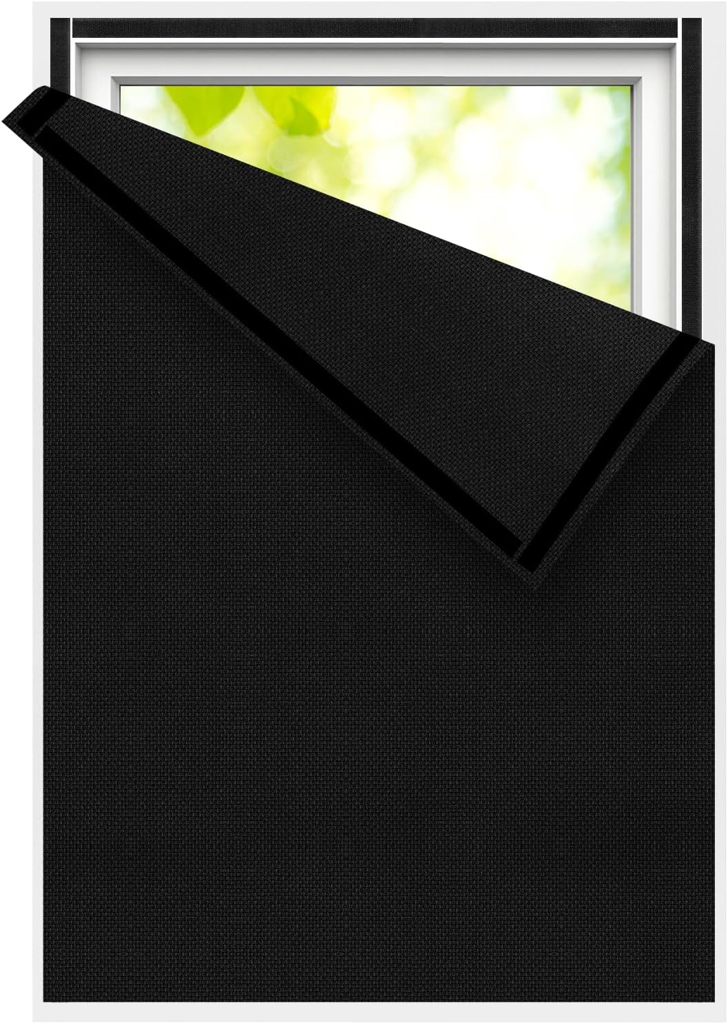 Occultant Fenetre,rideau Occultant Sans Percage,lin Tissu Anti Chaleur Store Occultantpour Voyage Chambre Bureau Toit Soleil Fenetre Maison